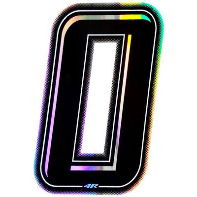 Generic - Numero 0 - Nero olografico - 10 cm - Adesivo Generic - Numero 0 - Nero olografico - 10 cm - Adesivo