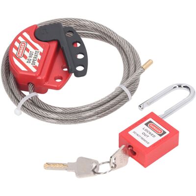 OEM Set Di Lucchetti Di Sicurezza, Cavo Regolabile In Acciaio Inox E Lucchetto A Targhetta Da 38 Mm Con 2 Chiavi OEM Set Di Lucchetti Di Sicurezza, Cavo Regolabile In Acciaio Inox E Lucchetto A Targhetta Da 38 Mm Con 2 Chiavi