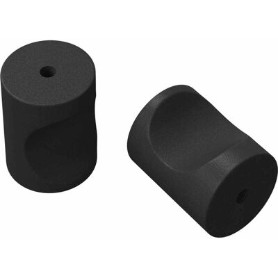 VIDAXL Maniglie Per Armadi 2 Pz Nero M4 X 12 Mm Ferro VIDAXL Maniglie Per Armadi 2 Pz Nero M4 X 12 Mm Ferro