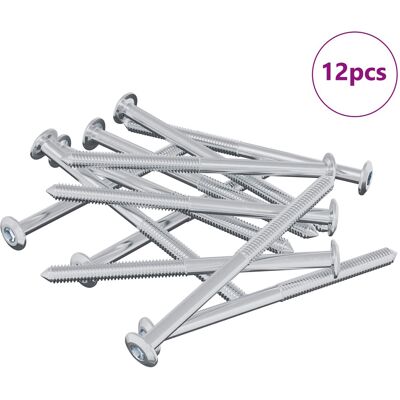 VIDAXL Vite 12 Pz Argento M6 X 85 Mm Acciaio VIDAXL Vite 12 Pz Argento M6 X 85 Mm Acciaio