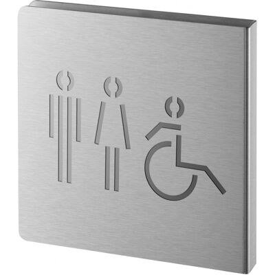 THIRARD Targa Segnaletica <>, Acciaio Inox Spazzolato, 120 X 120 Mm, Sagomata – THIRARD Targa Segnaletica <>, Acciaio Inox Spazzolato, 120 X 120 Mm, Sagomata –