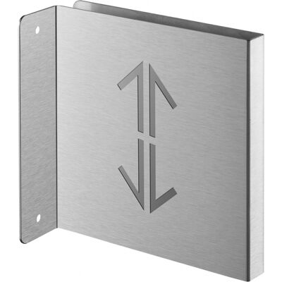 THIRARD Targa Segnaletica <>, Acciaio Inox Spazzolato, 120 X 120 Mm, Con Bordo Ripiegato – THIRARD Targa Segnaletica <>, Acciaio Inox Spazzolato, 120 X 120 Mm, Con Bordo Ripiegato –
