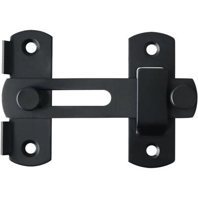 DPZO Serratura Per Porta Scorrevole, Serratura Per Persiana, Chiavistello, Serratura Per Cancello, Catenaccio Con Viti Per Porte, Finestre, Armadi E Giardino, Finitura In Acciaio Inox Nero Opaco DPZO Serratura Per Porta Scorrevole, Serratura Per Persiana, Chiavistello, Serratura Per Cancello, Catenaccio Con Viti Per Porte, Finestre, Armadi E Giardino, Finitura In Acciaio Inox Nero Opaco