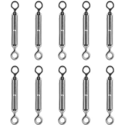 OEM Tenditore Per Fune Con Gancio E Occhiello - Acciaio Inox 304, Tenditore M5. OEM Tenditore Per Fune Con Gancio E Occhiello - Acciaio Inox 304, Tenditore M5.