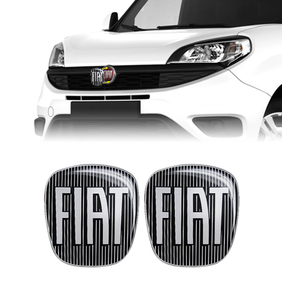 Sticker Logo 3D Nero Fiat Doblò - Sticker Auto Sticker Logo 3D Nero Fiat Doblò - Sticker Auto