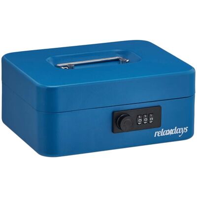 HELLOSHOP26 Cassa Per Monete Sicura A Comparti 30 X 20 X 10 Cm In Acciaio Blu 130012169 HELLOSHOP26 Cassa Per Monete Sicura A Comparti 30 X 20 X 10 Cm In Acciaio Blu 130012169