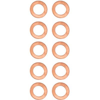 VISTRECK 10 Pezzi M12 Rame Tappo Di Scarico Olio Rondella Piatta Guarnizione Di Tenuta Anello Distanziale Per Il Cambiamento VISTRECK 10 Pezzi M12 Rame Tappo Di Scarico Olio Rondella Piatta Guarnizione Di Tenuta Anello Distanziale Per Il Cambiamento