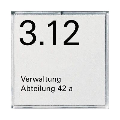 GIRA 107100 - Segno porta - Resistente, scrivibile, facile da cambiare GIRA 107100 - Segno porta - Resistente, scrivibile, facile da cambiare