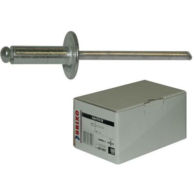 BRIXO Rivetti Alluminio Testa Larga - Testa Mm 10 - Mm 4,0 - L. Mm 16 - 500 Pz BRIXO Rivetti Alluminio Testa Larga - Testa Mm 10 - Mm 4,0 - L. Mm 16 - 500 Pz