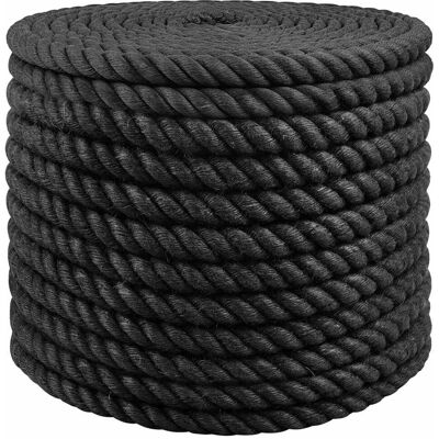VIDAXL Corda Di Juta 20 Mm Nero 100% Juta Tossa VIDAXL Corda Di Juta 20 Mm Nero 100% Juta Tossa