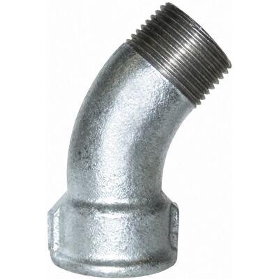 Codital - Codo maleable 45°, 66x76 - zincato - Elbow Codital - Codo maleable 45°, 66x76 - zincato - Elbow