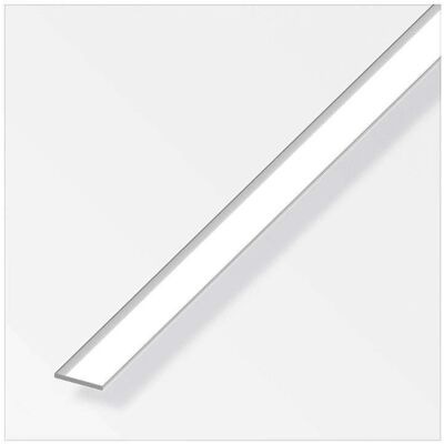 Alfer Piastra in alluminio verniciata 30x2 mm 1 m Bianco Alfer Piastra in alluminio verniciata 30x2 mm 1 m Bianco