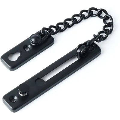 OEM Catena Di Sicurezza Per Porta, Limitatore Per Porta Stretta, Serratura Antifurto A Molla Con Viti Per Porta Interna Di Casa, Finitura Nero Opaco In Acciaio Inossidabile OEM Catena Di Sicurezza Per Porta, Limitatore Per Porta Stretta, Serratura Antifurto A Molla Con Viti Per Porta Interna Di Casa, Finitura Nero Opaco In Acciaio Inossidabile