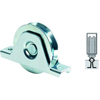 COMUNELLO Ruota Per Cancelli Gola A 'y' 100 Cf. 1 Pz Con Supporto E Cuscinetto A Sfera COMUNELLO Ruota Per Cancelli Gola A 'y' 100 Cf. 1 Pz Con Supporto E Cuscinetto A Sfera