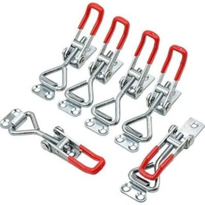 FOCTRO Punti Metallici Per Falegname, Serratura A Leva Con Chiavistello, Set Con 6 Chiudiporta A Scatto Per Porte (s) FOCTRO Punti Metallici Per Falegname, Serratura A Leva Con Chiavistello, Set Con 6 Chiudiporta A Scatto Per Porte (s)