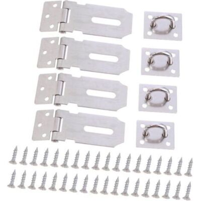 OEM Serratura Di Sicurezza Rinforzata In Acciaio Inox – Set Da 4 Pezzi, Resistente Al Calore E Ai Graffi, Per Porte, Cancelli E Bauli. OEM Serratura Di Sicurezza Rinforzata In Acciaio Inox – Set Da 4 Pezzi, Resistente Al Calore E Ai Graffi, Per Porte, Cancelli E Bauli.