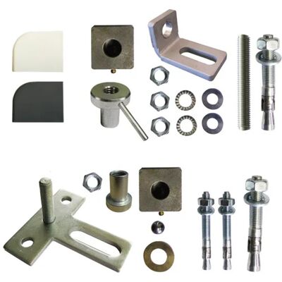 Kit Porta in Acciaio ING FIXATIONS - Perno 25x25 mm - Cap. 150kg Kit Porta in Acciaio ING FIXATIONS - Perno 25x25 mm - Cap. 150kg