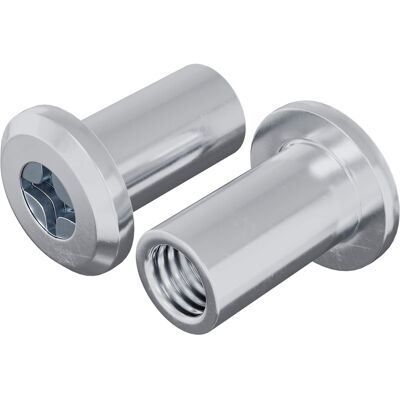 VIDAXL Dado A Bloccaggio 2 Pz Argento M6 X 15 Mm Acciaio VIDAXL Dado A Bloccaggio 2 Pz Argento M6 X 15 Mm Acciaio