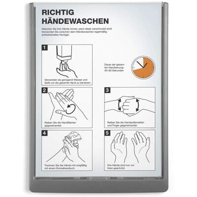 Durable 486737 Click Sign, Targa Fuori Porta In Abs, Sportellino Apribile Con Tasto, Installazione Con Viti O Biadesivo, 210x297 Mm, Grafite Durable 486737 Click Sign, Targa Fuori Porta In Abs, Sportellino Apribile Con Tasto, Installazione Con Viti O Biadesivo, 210x297 Mm, Grafite