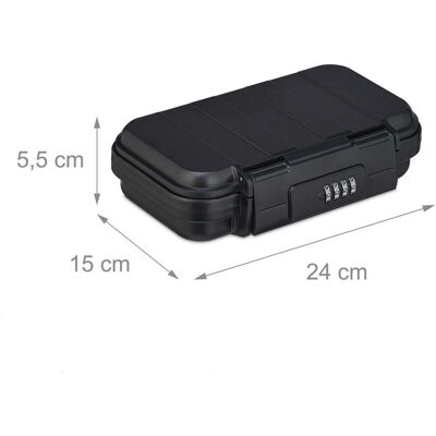 HELLOSHOP26 Cassetta Portavalori Portatile Impermeabile 25 X 15 X 10 Cm Con Codice Di Sicurezza Versatile In Plastica Nera 130013832 HELLOSHOP26 Cassetta Portavalori Portatile Impermeabile 25 X 15 X 10 Cm Con Codice Di Sicurezza Versatile In Plastica Nera 130013832