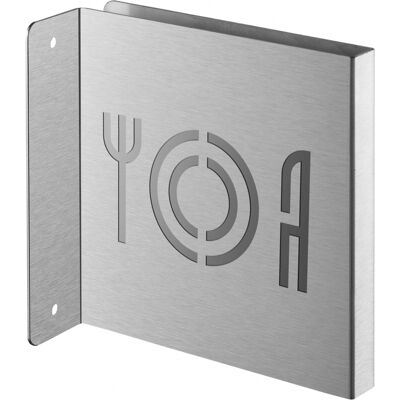 THIRARD Targa Segnaletica <>, Acciaio Inox Spazzolato, 120 X 120 Mm, Con Bordo Ripiegato – THIRARD Targa Segnaletica <>, Acciaio Inox Spazzolato, 120 X 120 Mm, Con Bordo Ripiegato –