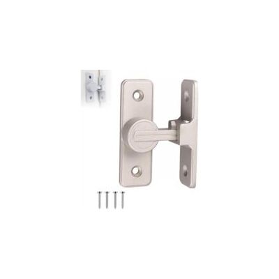OEM Serratura Interna Scorrevole, Catenaccio A Gancio A 90°, Adatta Per Porte Basculanti, Colore Argento. - Crezuo OEM Serratura Interna Scorrevole, Catenaccio A Gancio A 90°, Adatta Per Porte Basculanti, Colore Argento. - Crezuo