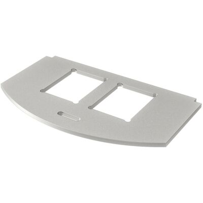 Piastra di Montaggio Dati in Acciaio Inox - R2 2 Moduli Piastra di Montaggio Dati in Acciaio Inox - R2 2 Moduli