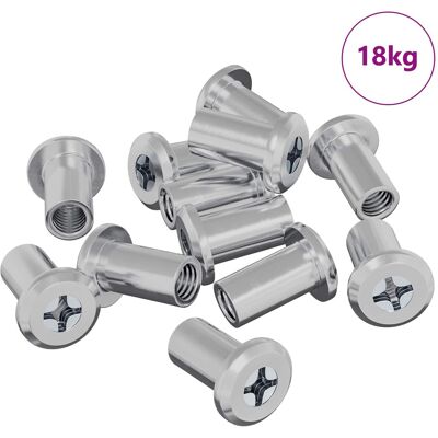 VIDAXL Dado A Bloccaggio 3673 Pz Argento Acciaio VIDAXL Dado A Bloccaggio 3673 Pz Argento Acciaio
