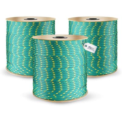 DQ-PP Corda Intrecciata In Polipropilene - 3mm X 20m - Verde - Corda Ad Alta Resistenza Per Fai Da Te, Campeggio Ed Esterni (123 Kg) DQ-PP Corda Intrecciata In Polipropilene - 3mm X 20m - Verde - Corda Ad Alta Resistenza Per Fai Da Te, Campeggio Ed Esterni (123 Kg)