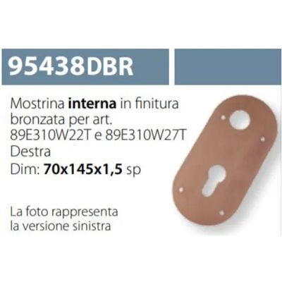 MOTTURA Mostrina Interna Per Serratura Esety 89e310w22t Bronzo 95438 Dx MOTTURA Mostrina Interna Per Serratura Esety 89e310w22t Bronzo 95438 Dx