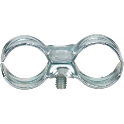 Collare in acciaio 16x16 mm - Doppio tubo - 100 pezzi Collare in acciaio 16x16 mm - Doppio tubo - 100 pezzi