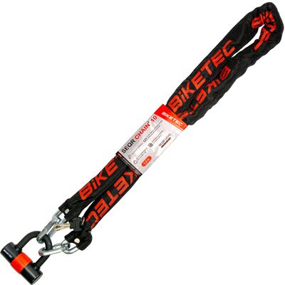 OEM Catena Biketec Seqr Cp 1,5 M Con Lucchetto E 3 Chiavi, Occhiello Da 10 Mm OEM Catena Biketec Seqr Cp 1,5 M Con Lucchetto E 3 Chiavi, Occhiello Da 10 Mm