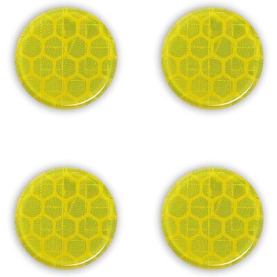 Cerchi gialli - Adesivi riflettenti 3D - 30x30 mm - 4 pezzi Cerchi gialli - Adesivi riflettenti 3D - 30x30 mm - 4 pezzi