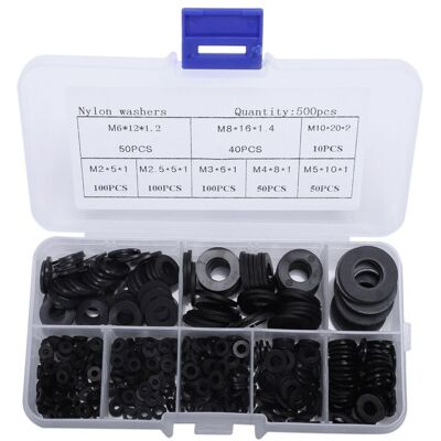 OEM 500 Pezzi Rondelle Piatte Nere Guarnizioni In Nylon Kit Guarnizioni Guarnizione Rotonda Rondella Assortimento Di Rondelle Di Tenuta Assortimento Di Gommini In Gomma (m2 M2.5 M4 M4 M5 M6 M8 M10) Per Ri OEM 500 Pezzi Rondelle Piatte Nere Guarnizioni In Nylon Kit Guarnizioni Guarnizione Rotonda Rondella Assortimento Di Rondelle Di Tenuta Assortimento Di Gommini In Gomma (m2 M2.5 M4 M4 M5 M6 M8 M10) Per Ri