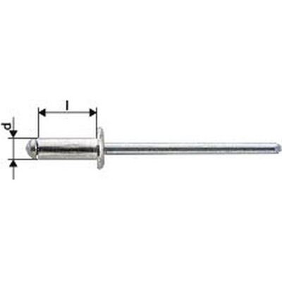 Rivetto cieco Gesipa - Alluminio 4,8x25 mm - 250 pezzi Rivetto cieco Gesipa - Alluminio 4,8x25 mm - 250 pezzi