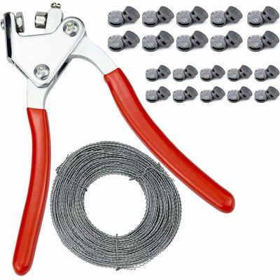 VUSZR Kit Di Chiusura, Sigilli E Fili Per Scatole Di Donazione, Clip Di Chiusura, Filo Di Sicurezza (1 Clip Per Cavo + 100 Fili Da 8 Mm + 30 M Di Filo Di Sicurezza) VUSZR Kit Di Chiusura, Sigilli E Fili Per Scatole Di Donazione, Clip Di Chiusura, Filo Di Sicurezza (1 Clip Per Cavo + 100 Fili Da 8 Mm + 30 M Di Filo Di Sicurezza)