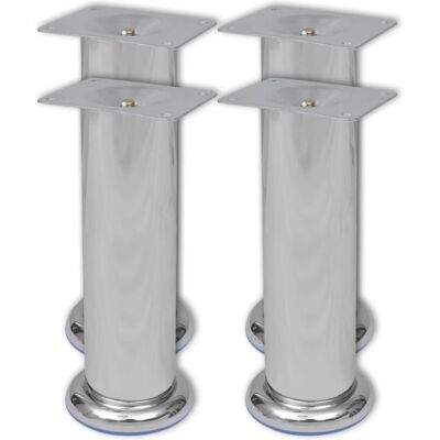 vidaXL Piedi per Divano Cromati 8 pz 180mm vidaXL Piedi per Divano Cromati 8 pz 180mm