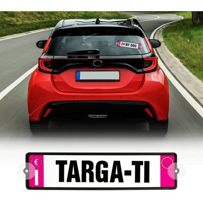 4R QUATTROERRE.IT Kit Targa Auto Personalizzabile - Colore: Rosa 4R QUATTROERRE.IT Kit Targa Auto Personalizzabile - Colore: Rosa
