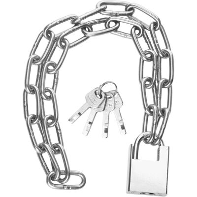 OEM Lucchetto A Catena Per Bicicletta Da 100 Cm, Catena Di Sicurezza, Lucchetto Per Moto, In Acciaio Inossidabile Con Lucchetto E Chiave, Per Garage, Porte, Recinzioni OEM Lucchetto A Catena Per Bicicletta Da 100 Cm, Catena Di Sicurezza, Lucchetto Per Moto, In Acciaio Inossidabile Con Lucchetto E Chiave, Per Garage, Porte, Recinzioni
