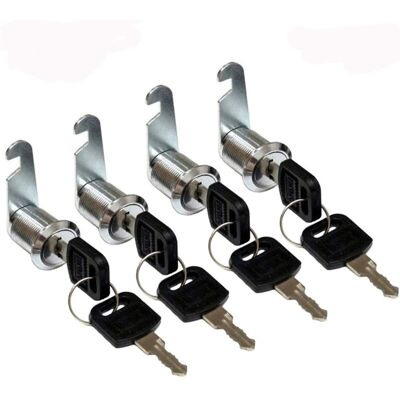 OEM Set Di 4 Cilindri Per Serratura A Camma, Serratura Per Anta Di Armadio, Cilindro Per Serratura A Camma Per Cassetto Cassetta Postale - 16 Mm OEM Set Di 4 Cilindri Per Serratura A Camma, Serratura Per Anta Di Armadio, Cilindro Per Serratura A Camma Per Cassetto Cassetta Postale - 16 Mm
