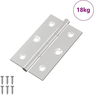 VIDAXL Cerniera Tinta Unita 899 Pz Argento 58 X 35 X 1 Mm Acciaio VIDAXL Cerniera Tinta Unita 899 Pz Argento 58 X 35 X 1 Mm Acciaio