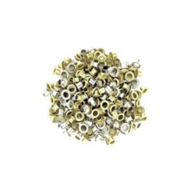 Occhielli di ottone nichelato NWS 151E-4,5-2 - 4.5mm - 100 pz. Occhielli di ottone nichelato NWS 151E-4,5-2 - 4.5mm - 100 pz.
