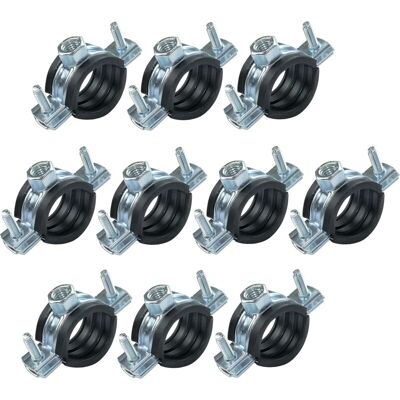 OEM Confezione Da 10 Collari Insonorizzati - Staffa Di Fissaggio Con Guarnizione - Per Tubi Ø 3/4'' 26-30 Mm - In Acciaio Zincato - Per Viti M8/m10 OEM Confezione Da 10 Collari Insonorizzati - Staffa Di Fissaggio Con Guarnizione - Per Tubi Ø 3/4'' 26-30 Mm - In Acciaio Zincato - Per Viti M8/m10
