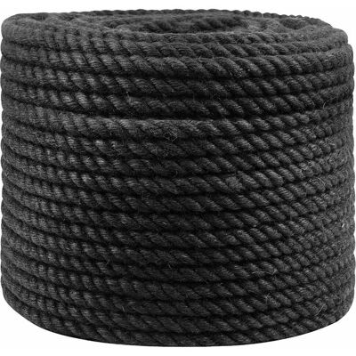 VIDAXL Corda Di Juta 10 Mm Nero 100% Juta Tossa VIDAXL Corda Di Juta 10 Mm Nero 100% Juta Tossa