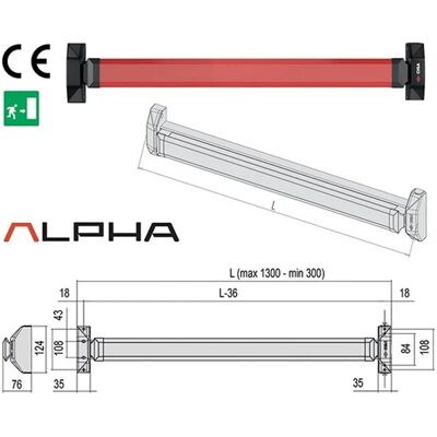 CISA Maniglione Ant. 5m816-10-0 (touch Componibile) CISA Maniglione Ant. 5m816-10-0 (touch Componibile)