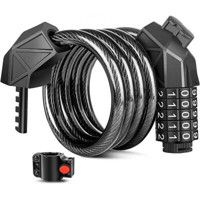OEM Cavo Antifurto Per Bicicletta, Catena Antifurto Per Bicicletta, Lucchetto A Combinazione Per Bicicletta, Sicurezza A 5 Cifre, Cavo A Combinazione Autoripristinante E Resettabile Con Staffa Di Montaggi OEM Cavo Antifurto Per Bicicletta, Catena Antifurto Per Bicicletta, Lucchetto A Combinazione Per Bicicletta, Sicurezza A 5 Cifre, Cavo A Combinazione Autoripristinante E Resettabile Con Staffa Di Montaggi