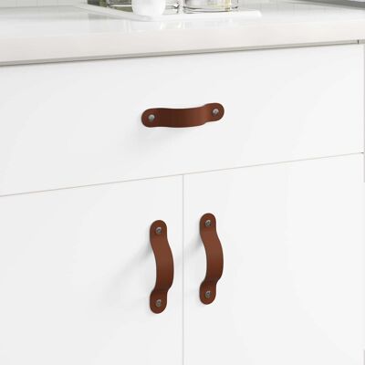 VIDAXL Maniglie Per Armadi 2 Pcs Marrone 140 X 25 X 2,3 Mm Pu VIDAXL Maniglie Per Armadi 2 Pcs Marrone 140 X 25 X 2,3 Mm Pu
