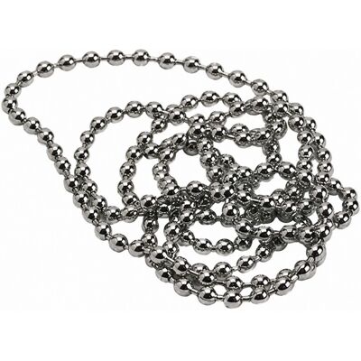 VALENTIN - Catena di perline cromate - 5 metri - cromate - Chain VALENTIN - Catena di perline cromate - 5 metri - cromate - Chain
