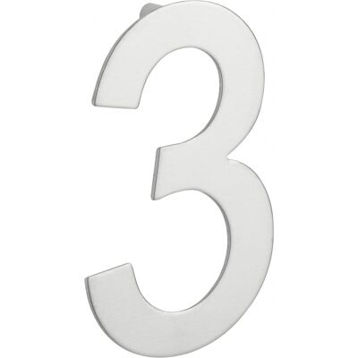 THIRARD Numero Civico 3 In Acciaio Inox 304, Altezza 100 Mm, Con Distanziatori – THIRARD Numero Civico 3 In Acciaio Inox 304, Altezza 100 Mm, Con Distanziatori –