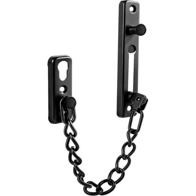 FOCTRO Catena Di Sicurezza A Molla Per Porte, 4 Viti Per Una Facile Installazione, Robusta Per Una Maggiore Sicurezza In Case, Hotel E Appartamenti (nera) FOCTRO Catena Di Sicurezza A Molla Per Porte, 4 Viti Per Una Facile Installazione, Robusta Per Una Maggiore Sicurezza In Case, Hotel E Appartamenti (nera)